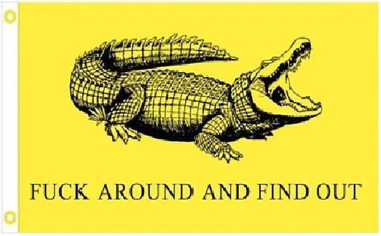 Discover 3X5 "FAFO" ALLIGATOR ALCATRAZ FLORIDA House Flag