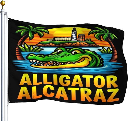 Discover Alligator Alcatraz Flags,Double-Sided Flag House Flag