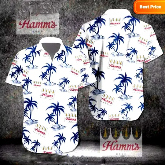 Discover Hamms Beer Tropical Summer Hawaiian Shirt