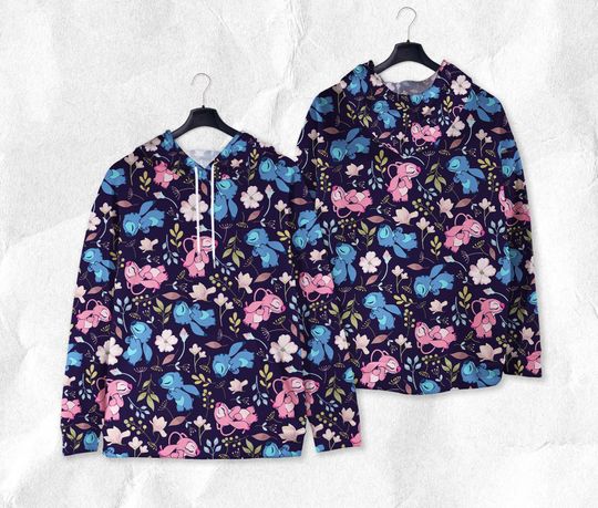 Discover Angel Stitchh Hoodie Aloha Stitchh Angel Tropical
