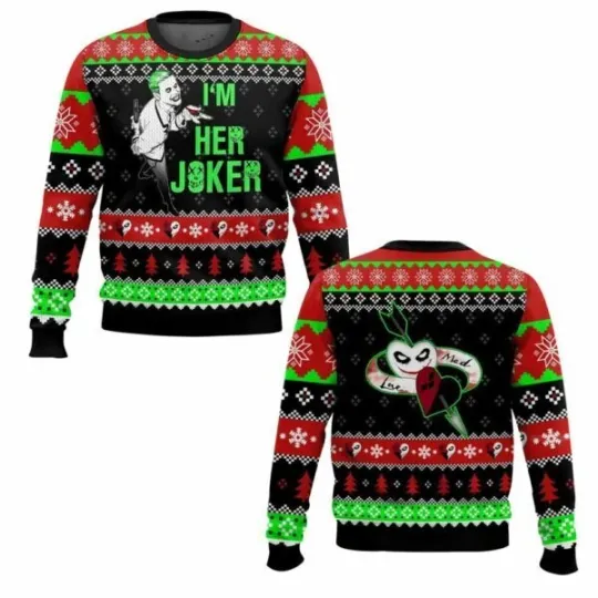 Discover I m Her Joker Ugly Christmas Sweater BG