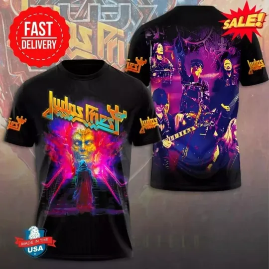 Discover Judas Priest World Tour 2025 3D T-Shirt – Must-Have for Metal Fans