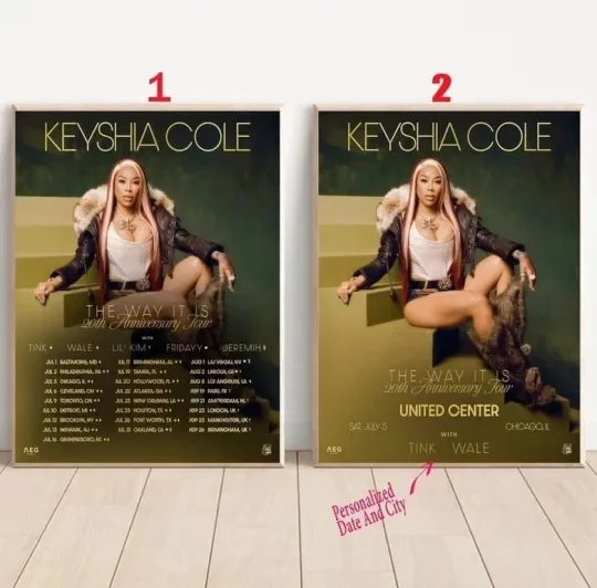 Discover Custom Keyshia Cole Poster – The Way It Is 20th Anniversary Tour 2025 R&B Print