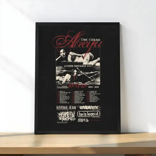 Discover Atreyu Merch Poster The Curse North American Tour 2025