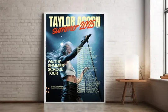 Discover Taylor Acorn Summer 2025 Tour poster - home decor