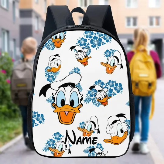 Discover Personalize Duck Floral Tropical Backpack, Duck Cartoon  Duck Flower