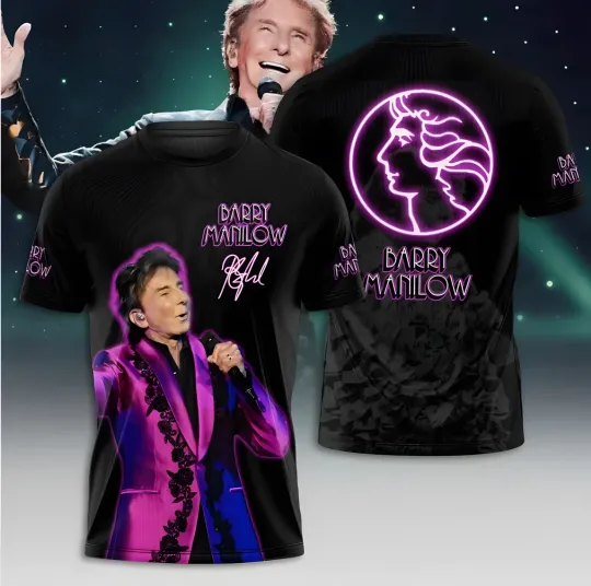 Discover Manilows 2025 The Last Concerts Tour, 61St Anniversary 3D T-shirt