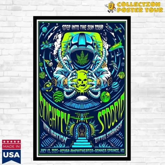 Discover Slightly Stoopid Azura Amphitheater July 13 2025 Bonner Springs, KS Tour Poster