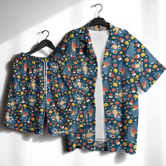 Discover Chomper Hawaiian Shirt Tropical Hawaii Set Button-Up Shirt