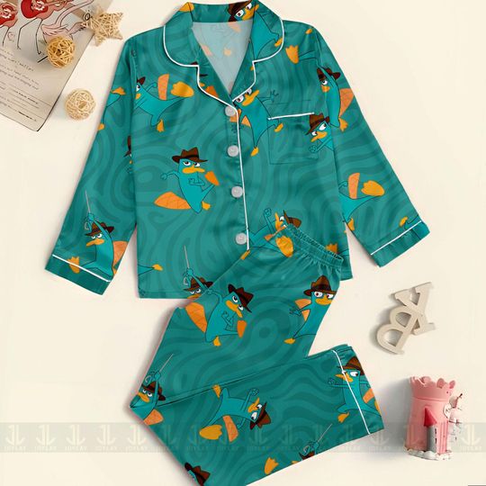 Discover Perry Unisex Satin Pajamas Set, Spooky Season