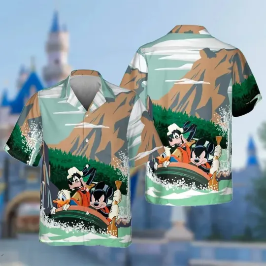 Discover M*ckey & Friends Rafting Adventure Hawaiian Shirt
