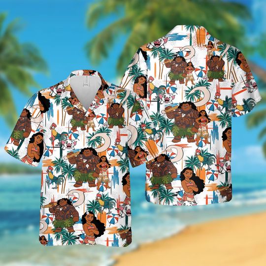 Discover Moanaa Mauii Hawaiian Shirt, Disneyyy Button Shirt