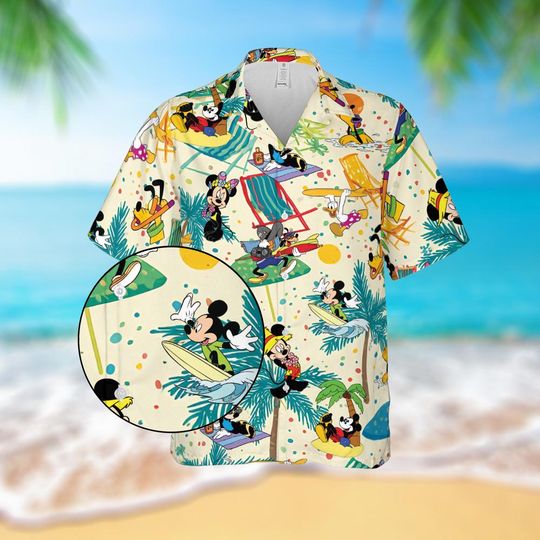 Discover Disneyy Mickeyy and Friends Hawaiian Shirt, Summer Beach Top, Family Trip Shirt