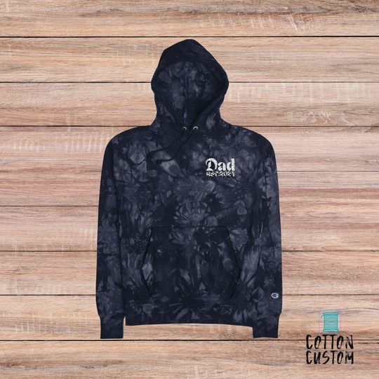 Discover Unisex Tie-Dye Hoodie with Embroidered dAD  Campfire Nights, Gift for Outdoor Lovers