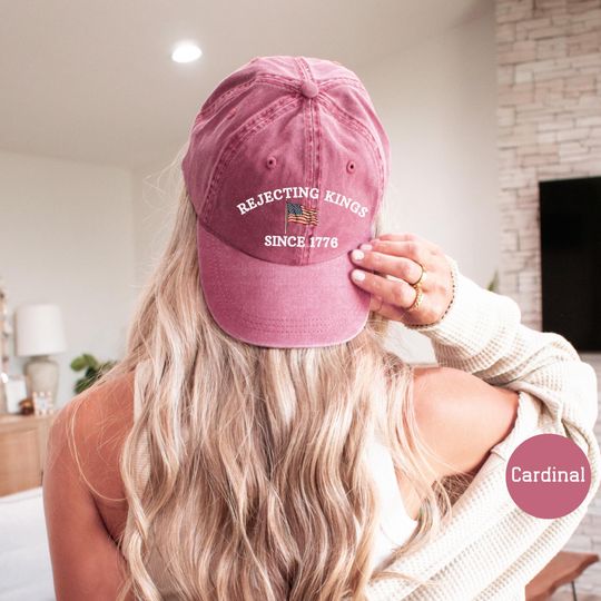 Discover Rejecting Kings Since 1776 Protest Cap Pro Democracy Hat for Her Anti Authoritarianism