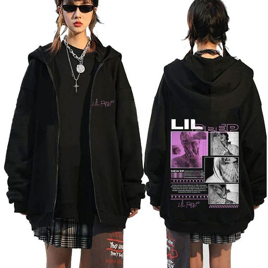 Discover Rapper Lil Peep Zip Up Jacket Music Album Hell Boy