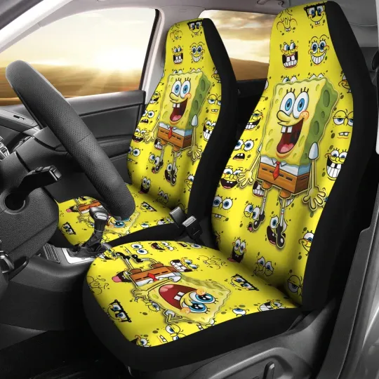 Discover Spongebob Squarepants Car Seat Covers Cartoon Gift For Fan