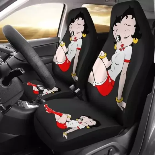 Discover Cute Betty Boop Eyes Look Car Seat Covers