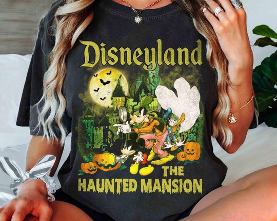 Discover Disneyyy Halloween Hauntedd Mansionn Shirt, Mickeyy And Friends Halloween Tee