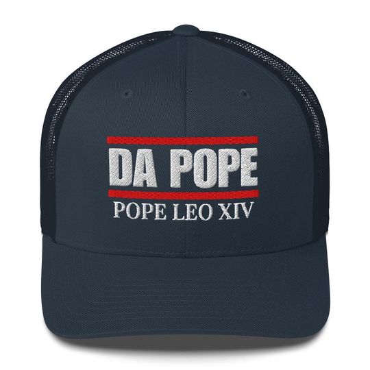 Discover DA POPE Red White and Holy Trucker Cap