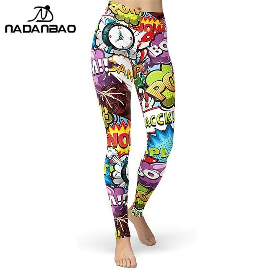 Discover Women Comic Leggings Cartoon Printed Leggings