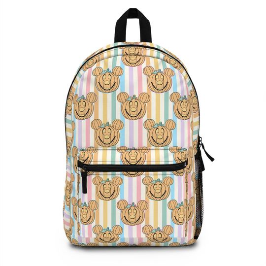 Discover Halloween Mickeyy Pumpkin Backpack, Disneyyy Backpack, Back to School Book Bag