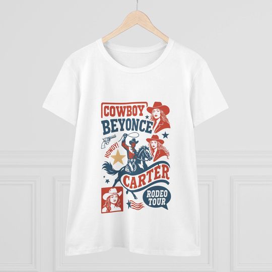 Discover Cowboy Beyonc Carter Unisex T-Shirt, Rodeo Tour Shirt, Fun Graphic Tee, Gift for Fans