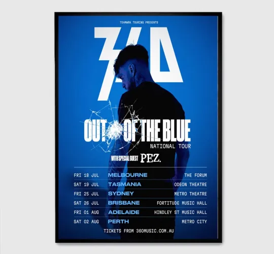 Discover 360 Out Of The Blue 2025 Tour Poster