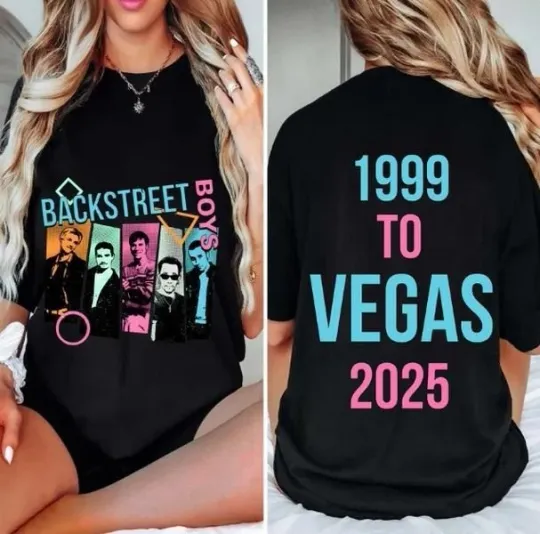 Discover Backstreet Boys Millennium Tour Music 2025 Concert Las Vegas T-Shirt