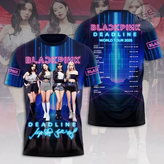 Discover BLACKPINK Deadline World Tour 2025 3D T-Shirt
