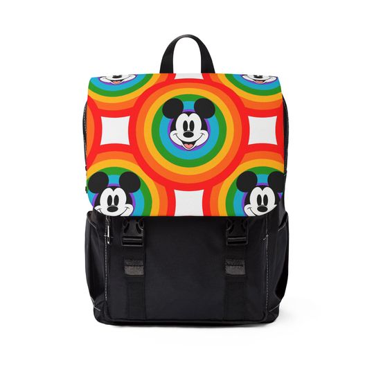 Discover Rainbow Mickeyy Backpack, Disneyyy Backpack, Back to School Book Bag
