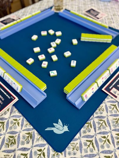 Discover Simple Mahjong playing mat Navy Blue Mahjong