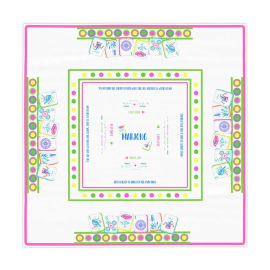 Discover Funny Mahjong Mat Instructional Rules + Humorous Sayings  Mahjong Tile Mat