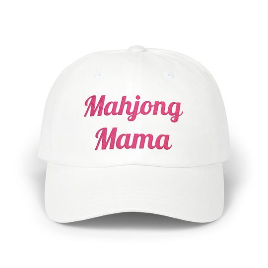 Discover Mahjong Baseball Cap. Embroidered Adjustable Hat. Embroidered Mahjong Cap