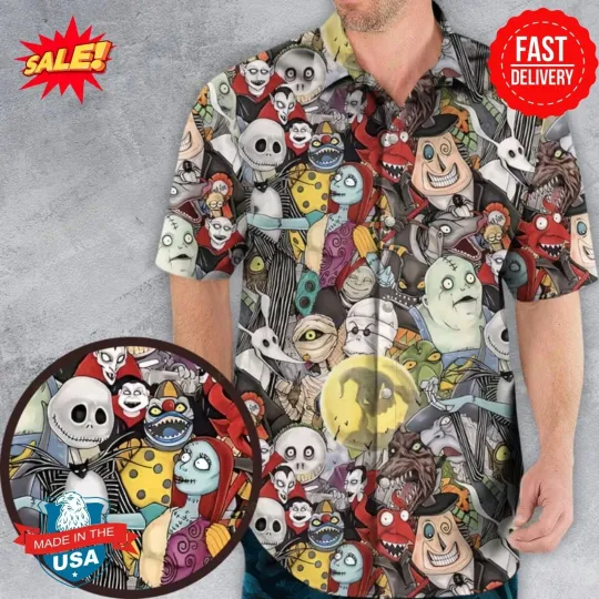 Discover Hauntingly Beautiful The Nightmaree Beforee Christmass Hawaiian Shirt 3D