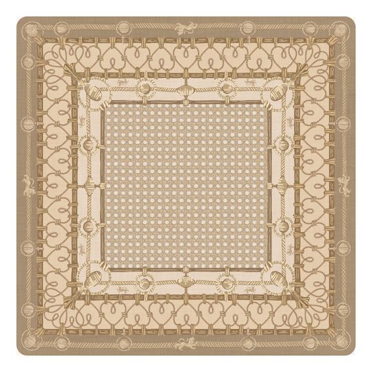 Discover Mahjong Gaming Mat, Caned Trompe L'oeil BLONDE, Mahjong Mat, Play Mat for Mahjong