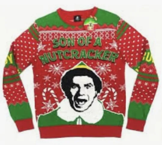 Discover Elf Son of a Nutcracker Ugly Christmas Xmas Jumper Sweatshirt
