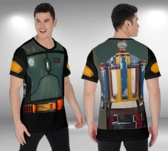 Discover Boba Fett Cosplay Costume Starr Warss Fan Gift Galaxy's Edge Tshirt 3D