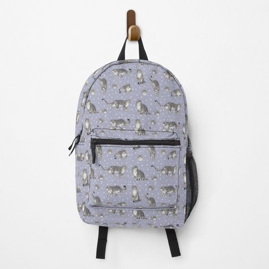 Discover Snow leopard cute illustration pack Backpack