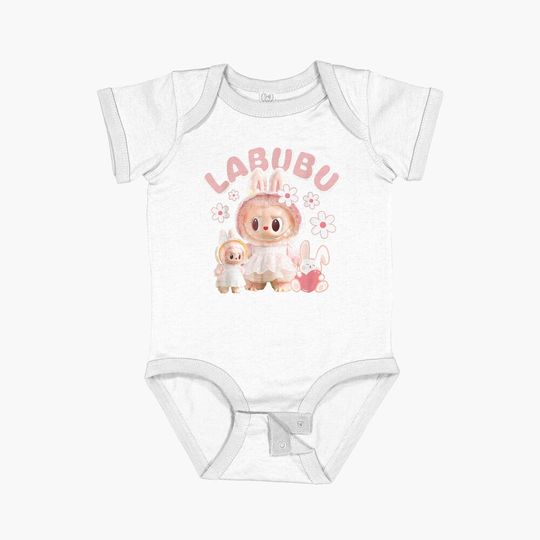 Discover Meme The Pink M-o-n-s-t-e-r-s Funny . Labubu Cute Baby One-Piece