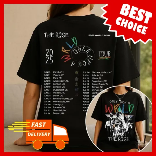 Discover Retro The Rose Kpop Once Upon AWRLD Tour 2025 T-shirt