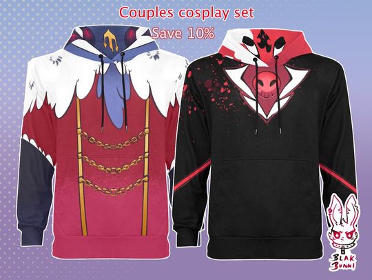 Discover Stolitz couple set cosplay inspired printed fabric hoodies