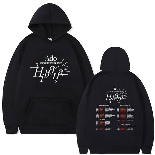 Discover Ado World Tour 2025 Hibana Double Sided Print Hoodie