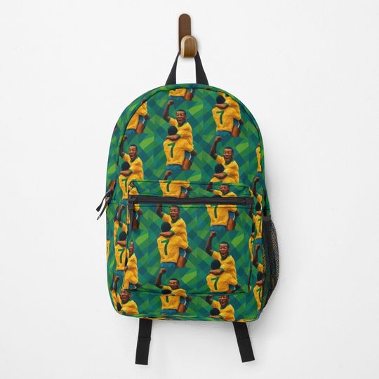 Discover Pele Brazil Football Legend Low Poly Vector Art Backpack