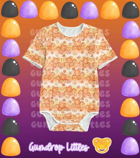 Discover ABDL Candy Corn Bats Onesie 3D Onesie