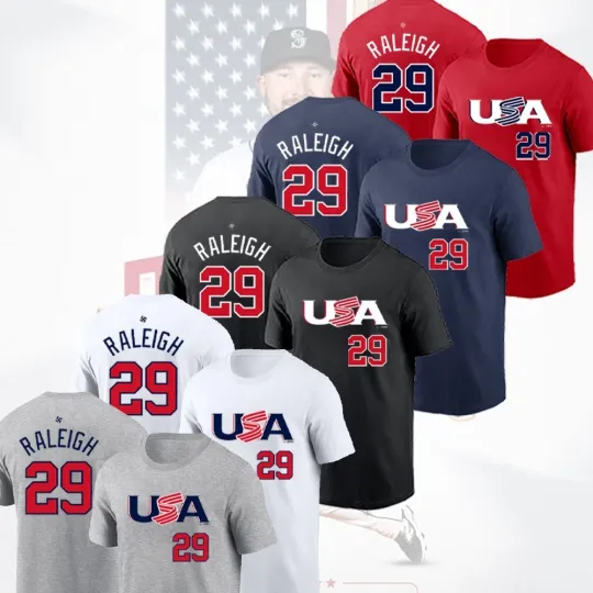 Discover Fastship - Cal Raleigh #29 USA Team World Baseball 2026 Name & Number Fans Gift