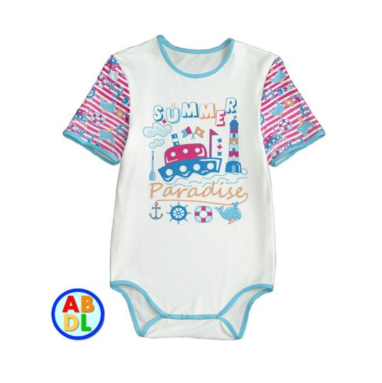 Discover ABDL Beach Time Bodysuit Adult Baby