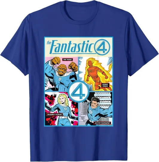 Discover Marvel The Fantastic Four - First Steps Retro Comic Cover T-Shirt