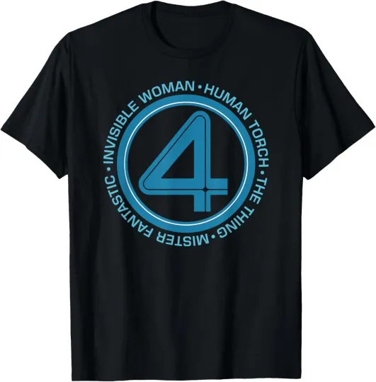 Discover Marvel The Fantastic Four_ First Steps Team Names 4 Logo T-Shirt
