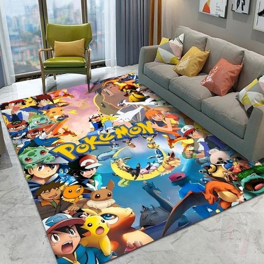 Discover Cute PKM Cartoon Carpet Rug